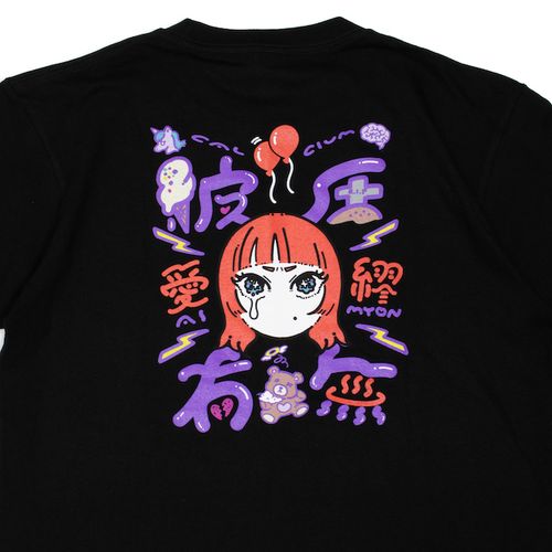 不機嫌ガール Tシャツ/ブラック