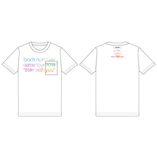 “stay with you”グラデツアーロゴポケットTシャツ/ホワイト