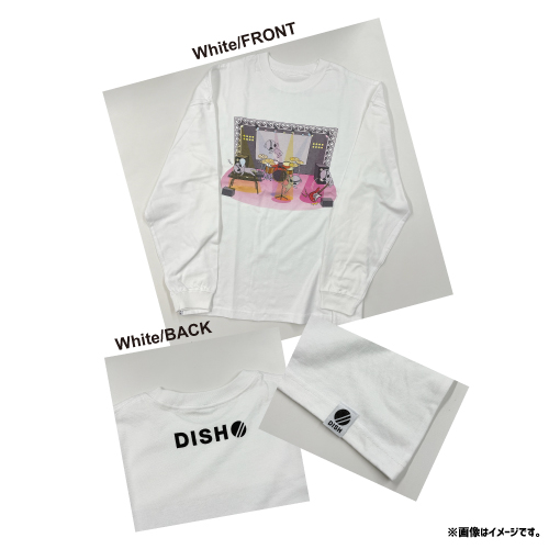 [DISH//]TRIANGLE Amy Longsleeve T-shirts(White)