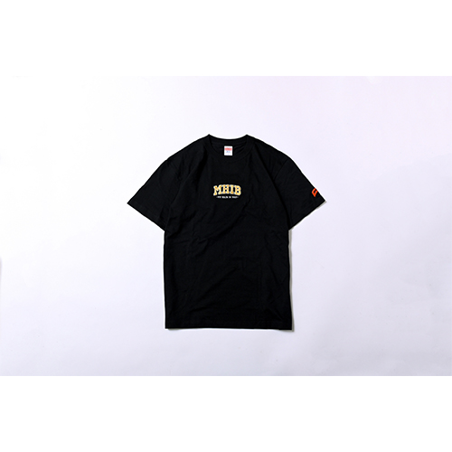 刺繍カレッジTシャツ / 黒