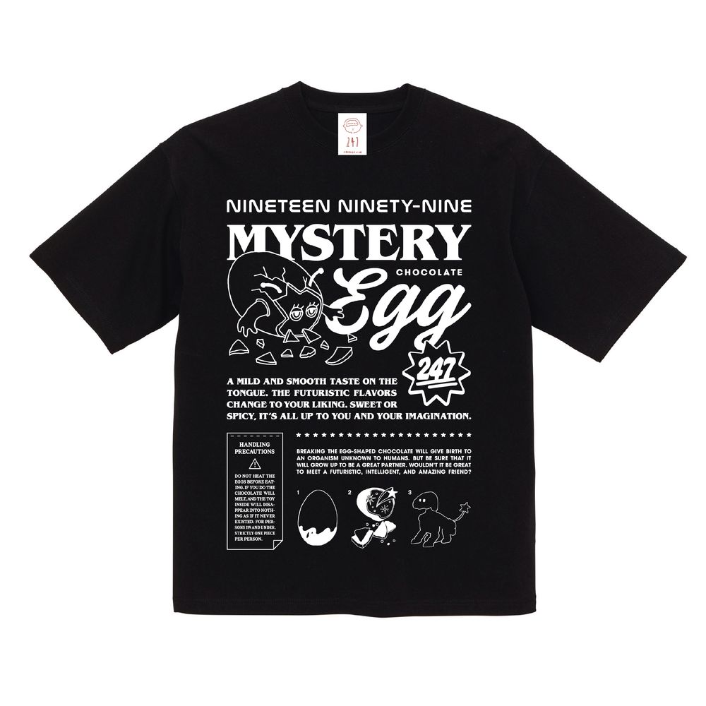 MYSTERY chocolate EGG T-shirt (黒)