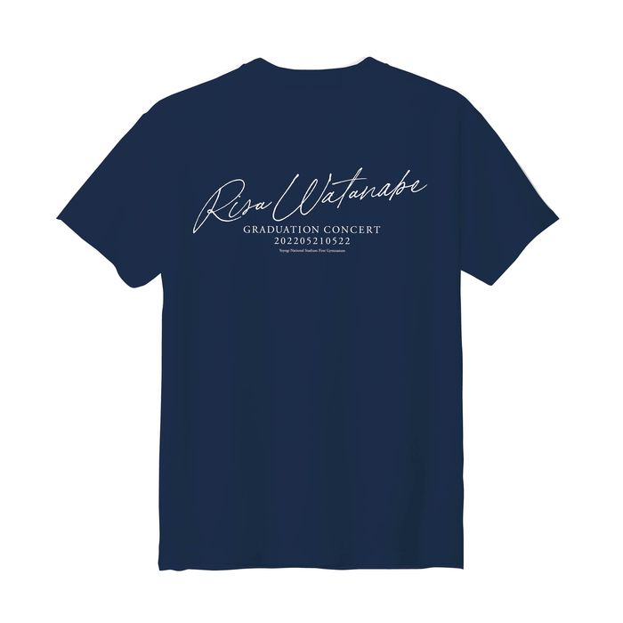 【通常配送】RISA WATANABE GRADUATION CONCERT ロゴTシャツ/ネイビー