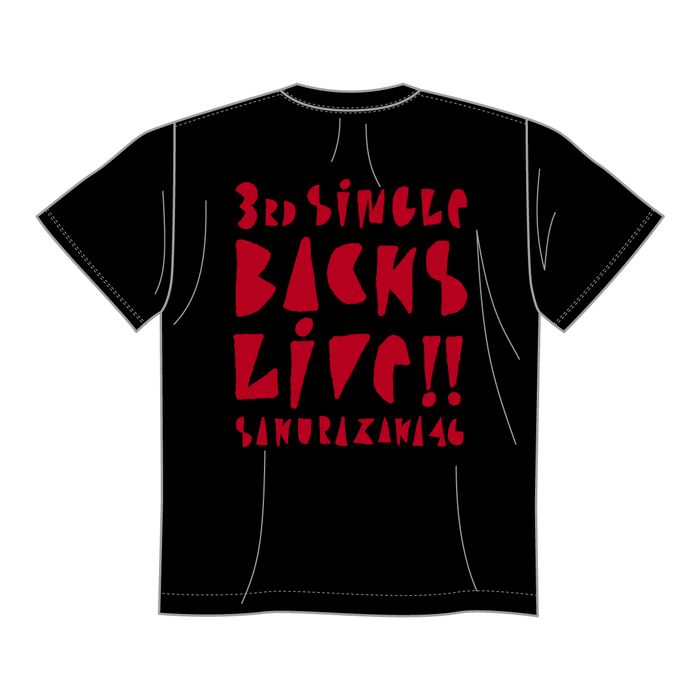 【通常配送】3rd Single BACKS LIVE!! ロゴTシャツ/ブラック