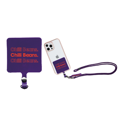 【Chilli Beans.】Logo Phone Tab with Sholder Strap / Purple