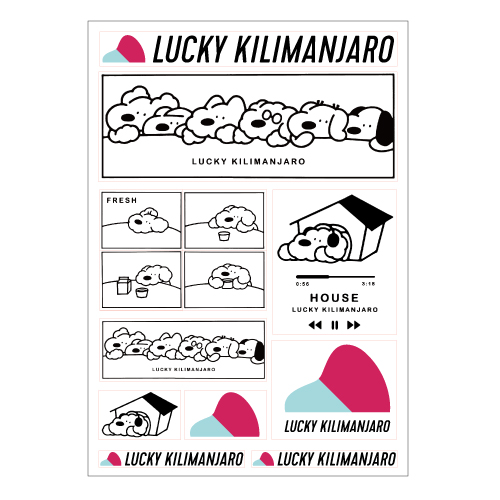 【Lucky Kilimanjaro】犬 シールセット