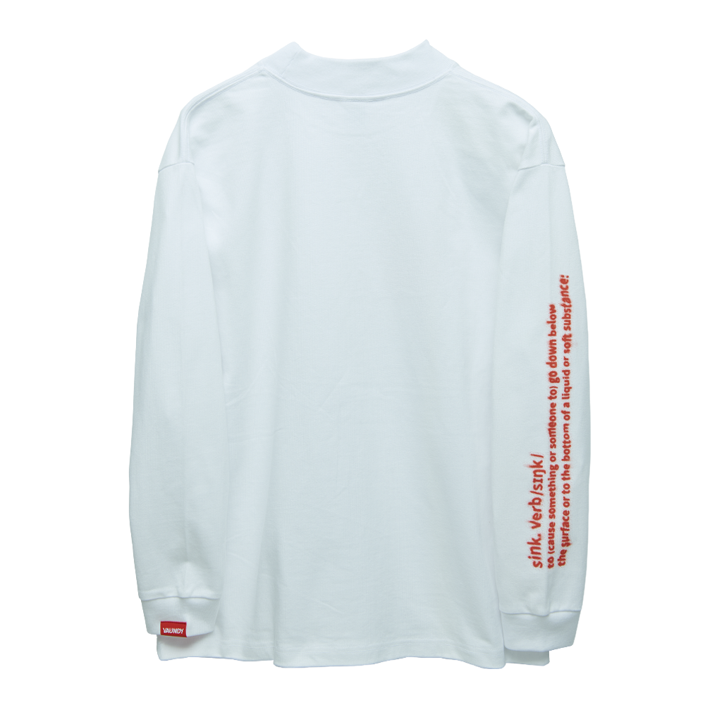 Long Sleeve Light Sweatshirts“Sink”[White]