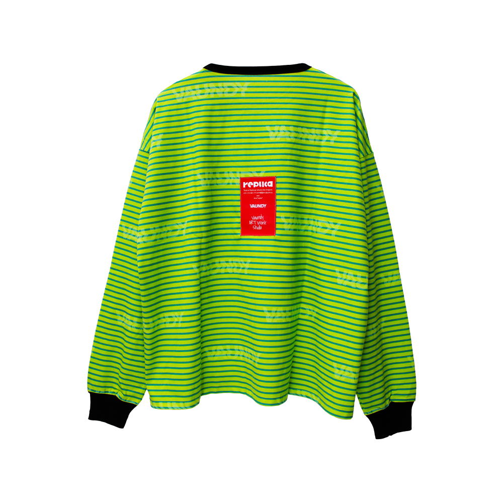 【VAWS limited】“replica” of Long Sleeve Striped T-shirt [Green]