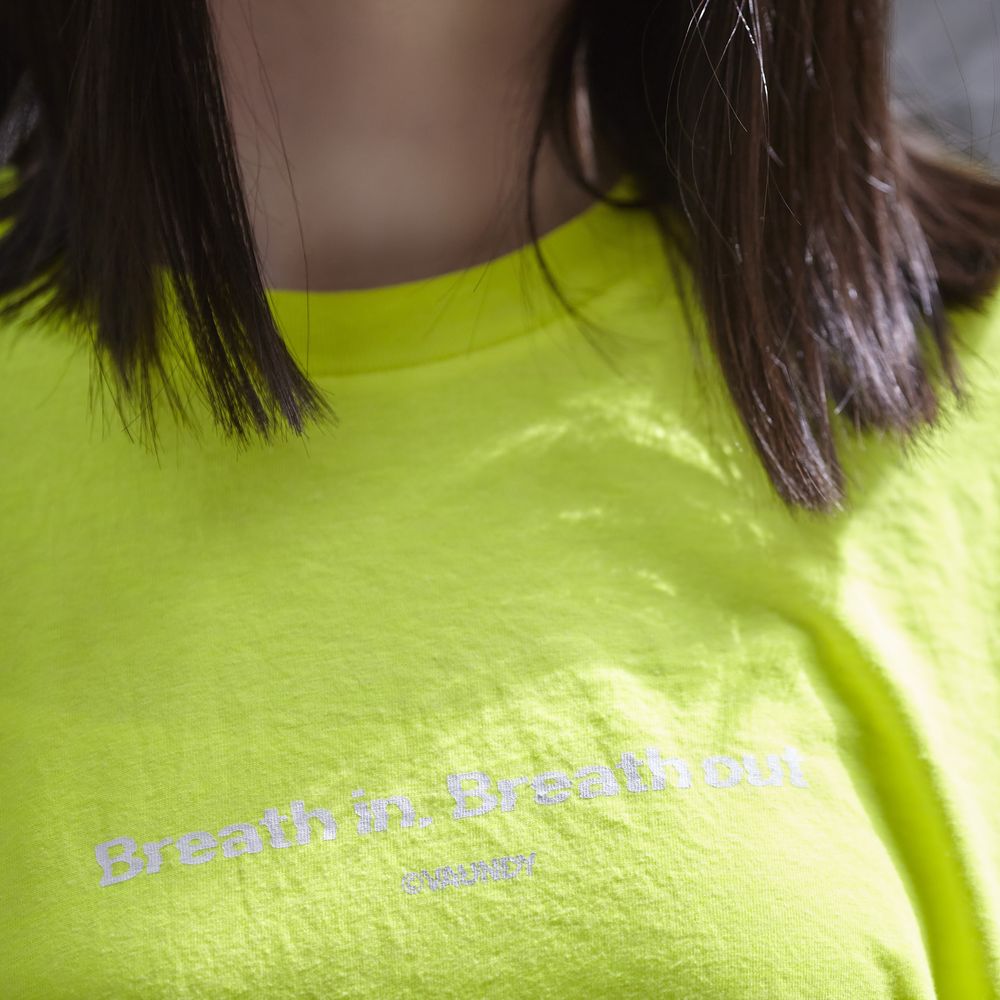 【Limited】Logo T-shirts “SHINKOKYU”[Safety Green ]