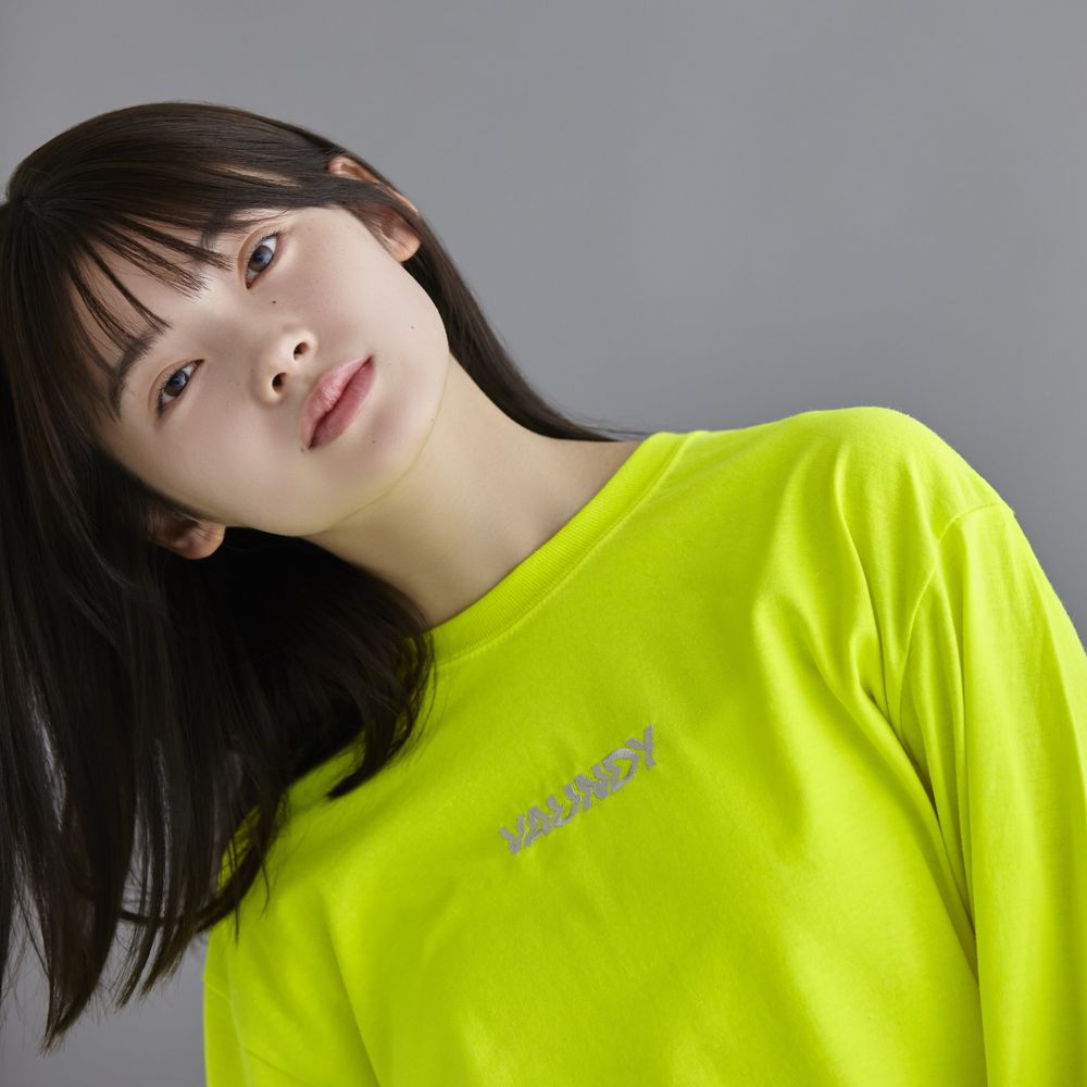 【Limited】Long Sleeve T-shirts “SHINKOKYU”[Safety Green ]